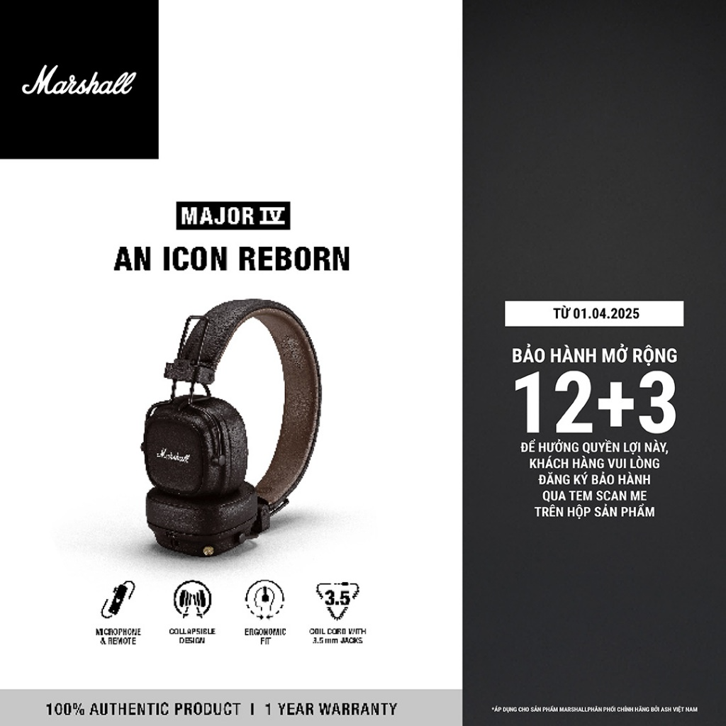 Tai Nghe Bluetooth Marshall Major IV