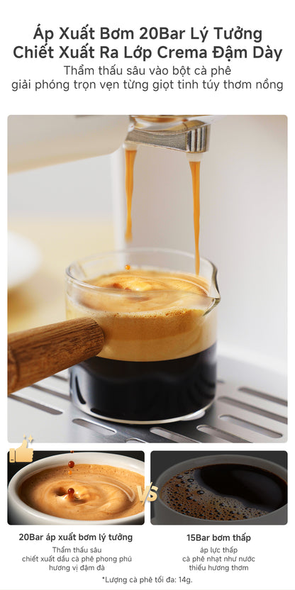 Simplus Máy Pha Cà Phê Espresso Bán Tự Động 20 Bar KFJH014