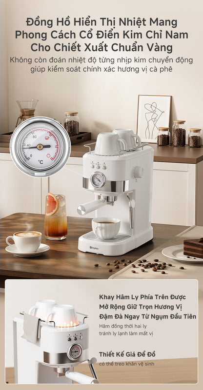 Simplus Máy Pha Cà Phê Espresso Bán Tự Động 20 Bar KFJH014