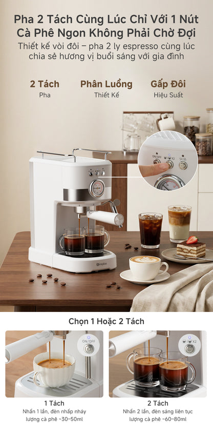 Simplus Máy Pha Cà Phê Espresso Bán Tự Động 20 Bar KFJH014
